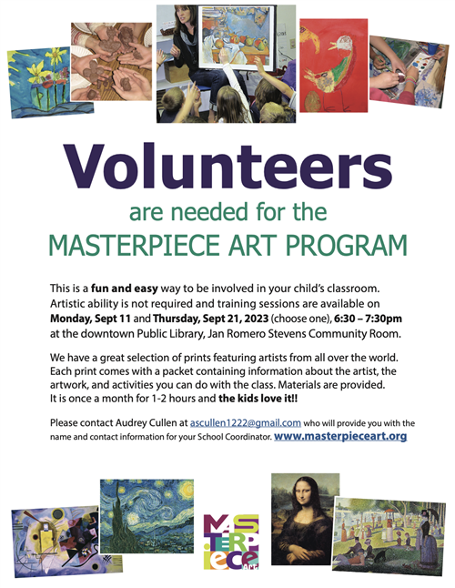 contact Audrey cullen at ascullen1222@gmail.com if you would like to volunteer
